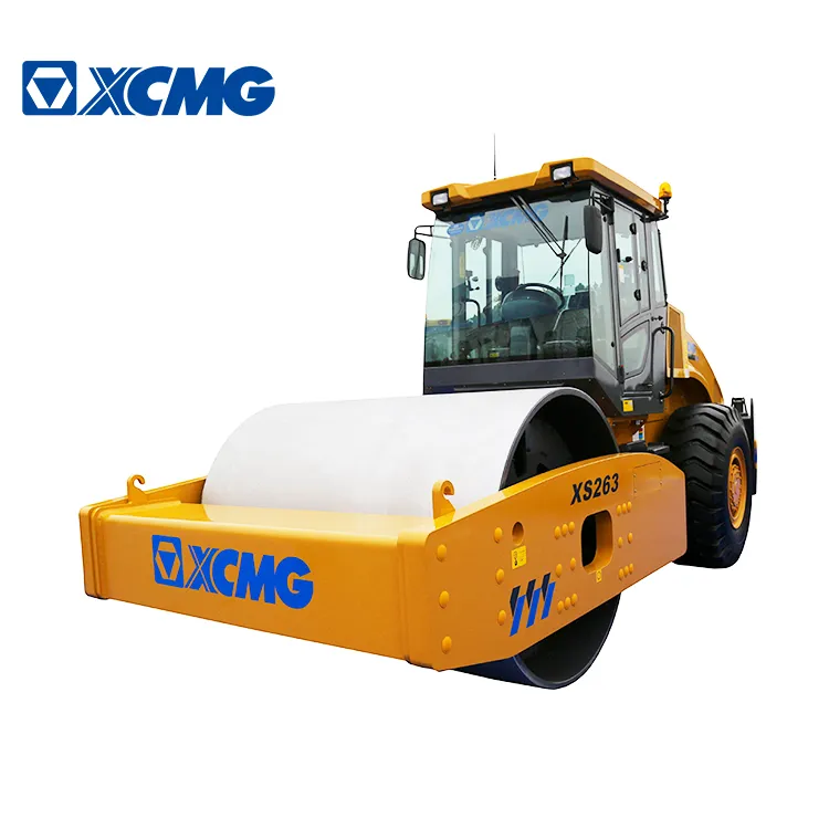 XCMG 26 ton vibratory road roller XS263 China heavy duty single drum road rollers price